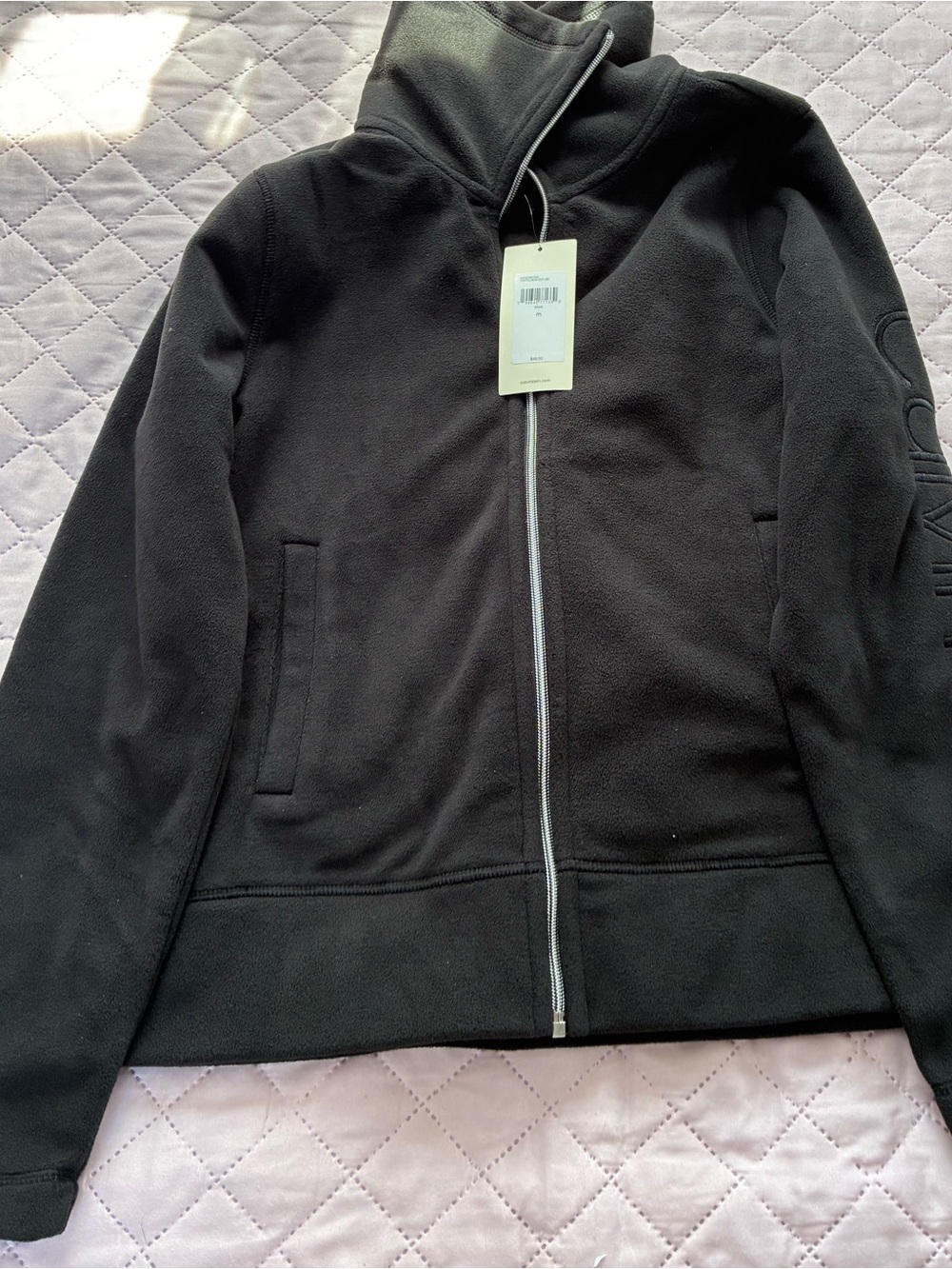 Calvin Klein Black Lightweight Full-Zip Women's Jacket